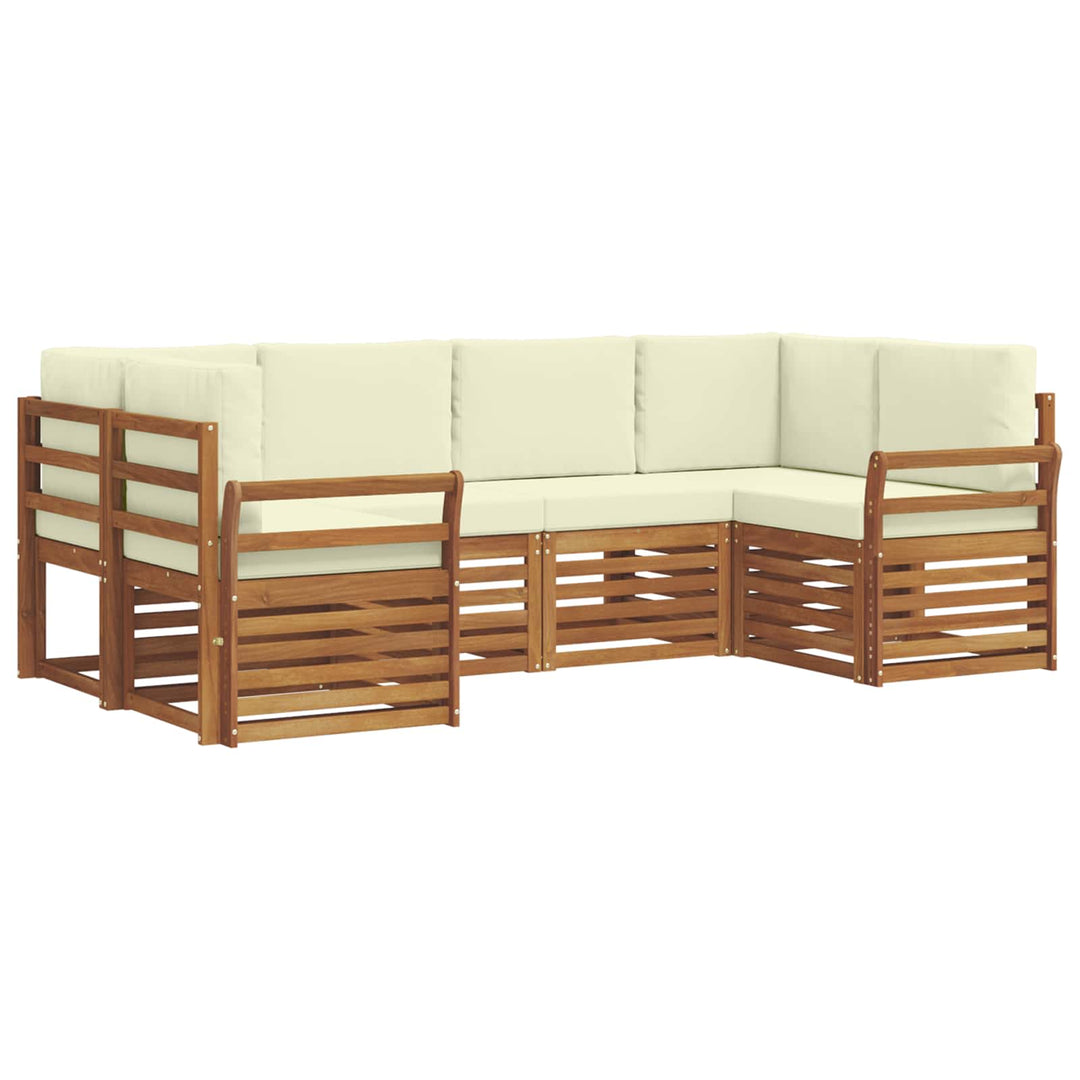 Sektionalsofa sæt med pude 6 pcs Naturlig og Fløde