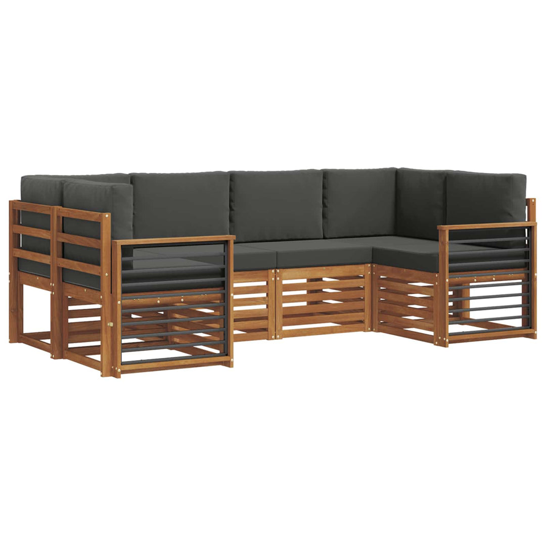 Sektionalsofa sæt med pude 6 pcs Naturlig og Antracit