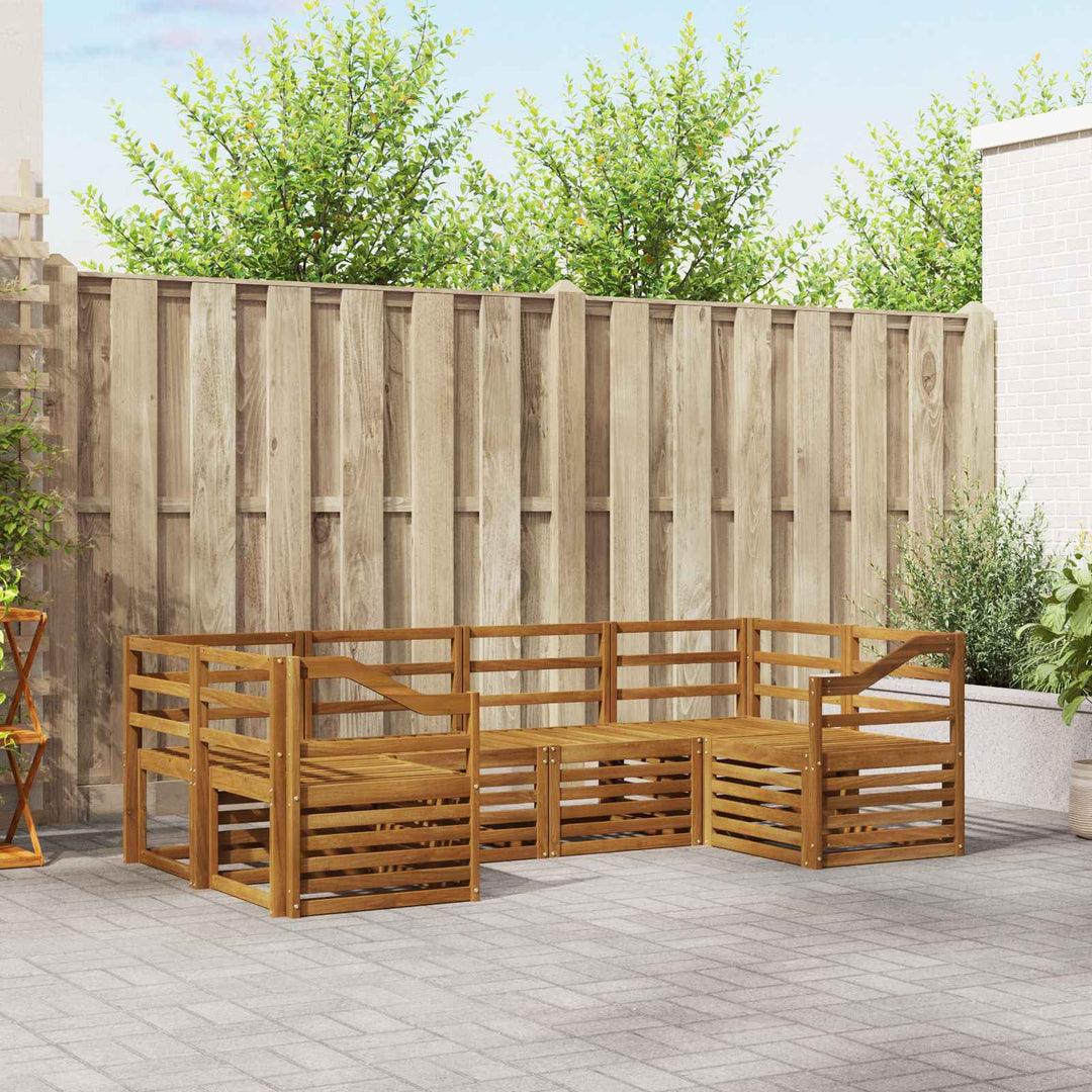 Sektionalsofa sæt 6 pcs Naturfarvet