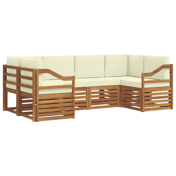 Sektionalsofa sæt med pude 6 pcs Naturlig og Fløde