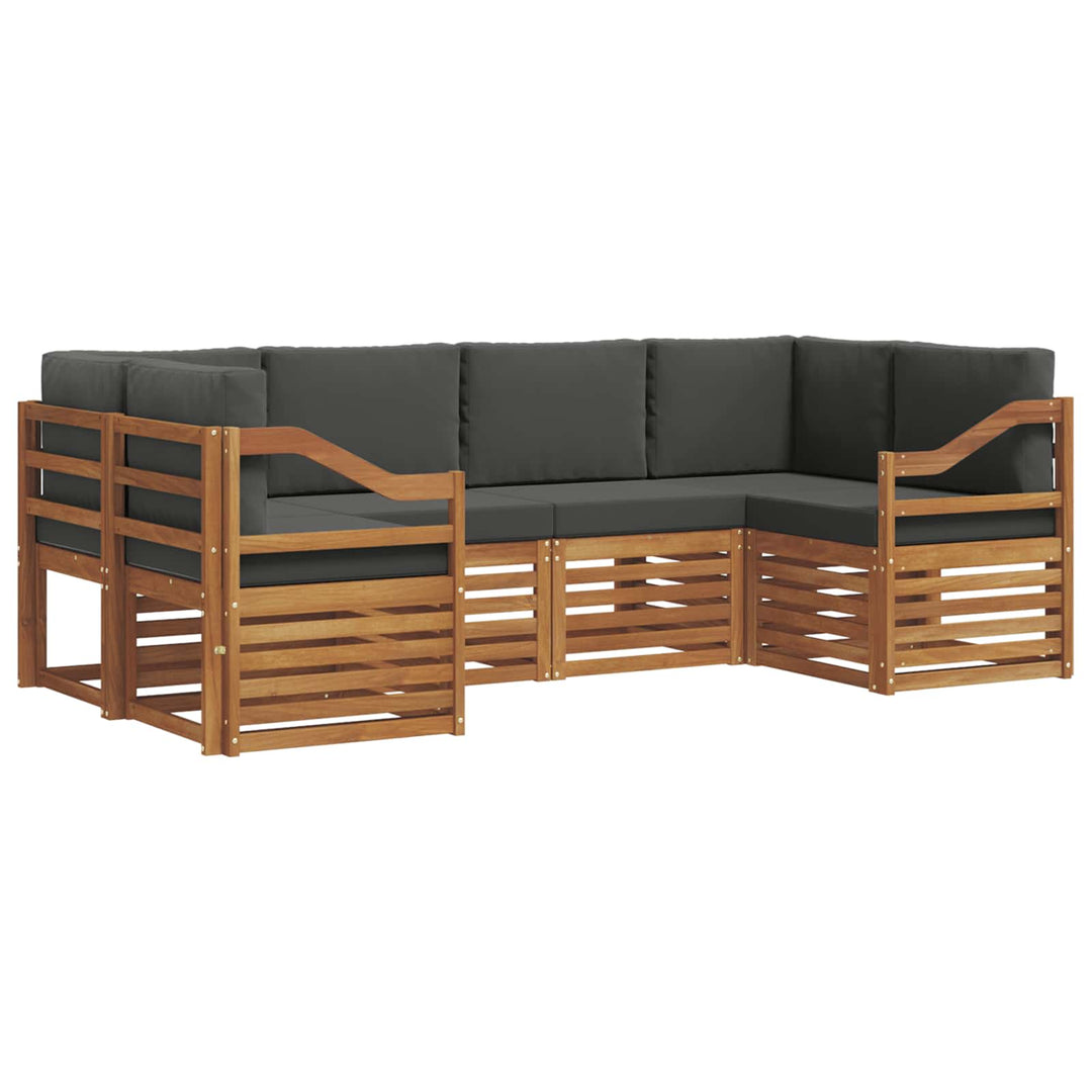 Sektionalsofa sæt med pude 6 pcs Naturlig og Antracit