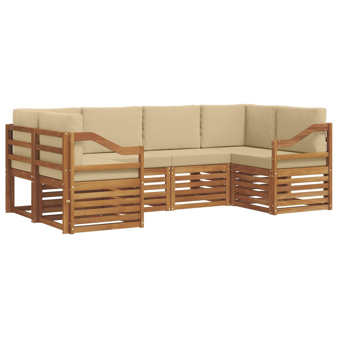 Sektionalsofa sæt med pude 6 pcs Naturfarvet