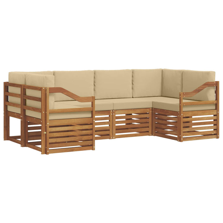 Sektionalsofa sæt med pude 6 pcs Naturfarvet
