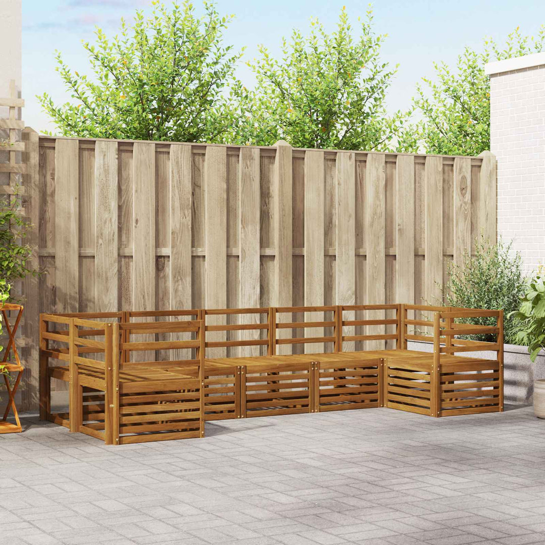Sektionalsofa sæt 7 pcs Naturfarvet