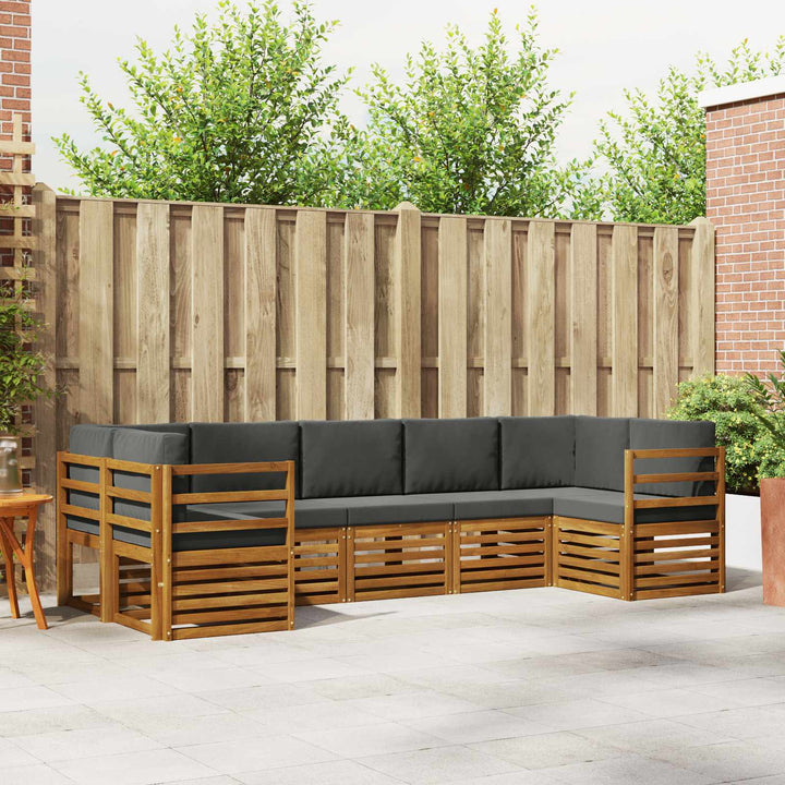 Sektionalsofa sæt med pude 7 pcs Naturlig og Antracit