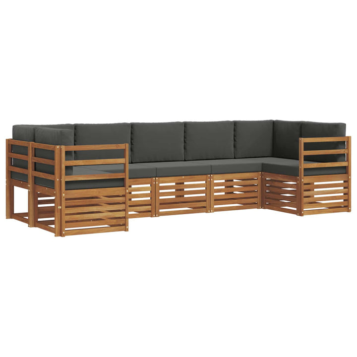 Sektionalsofa sæt med pude 7 pcs Naturlig og Antracit