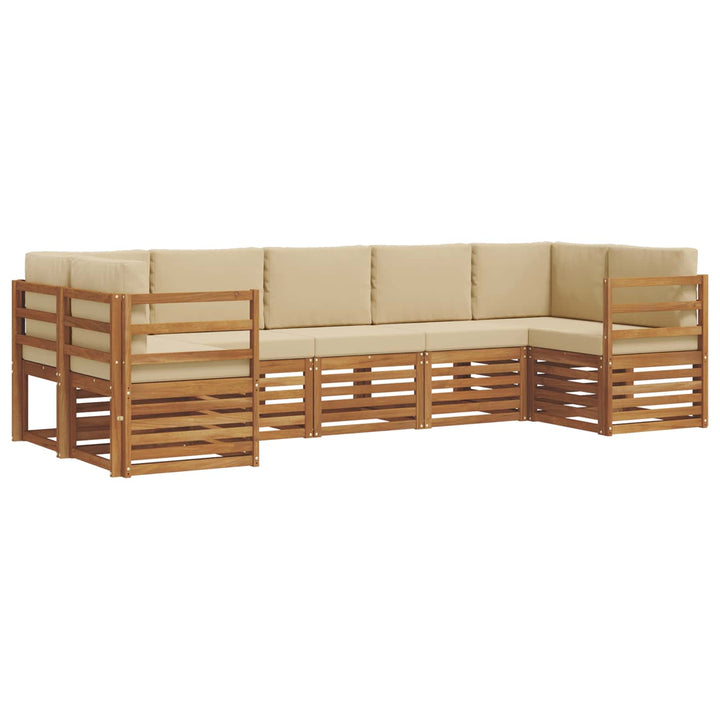 Sektionalsofa sæt med pude 7 pcs Naturlig og Beige