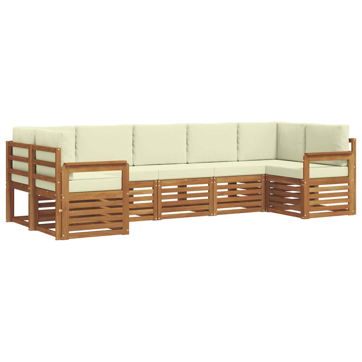 Sektionalsofa sæt med pude 7 pcs Naturlig og Fløde