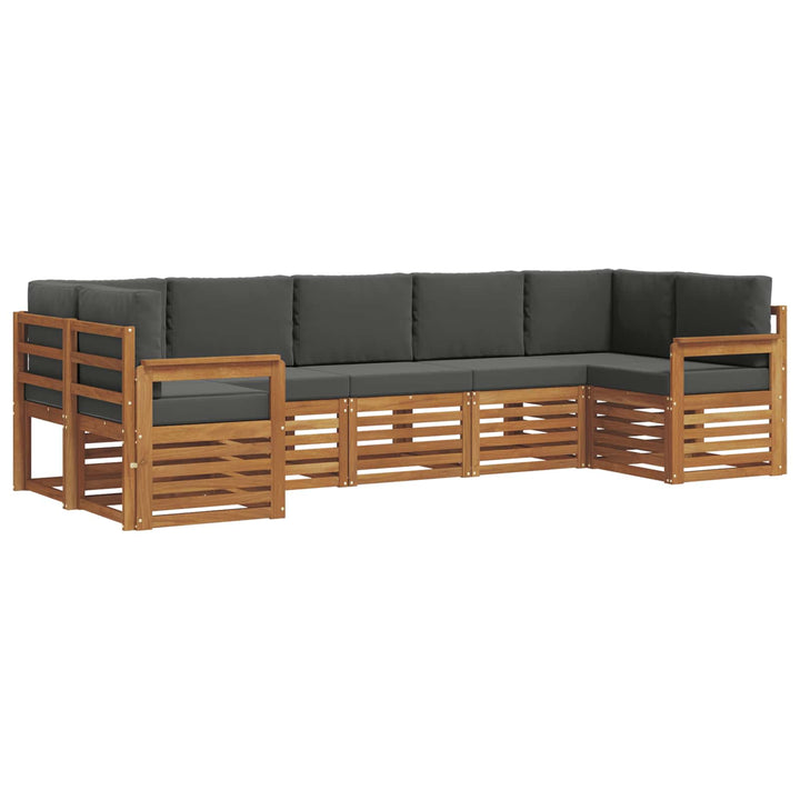 Sektionalsofa sæt med pude 7 pcs Naturlig og Antracit