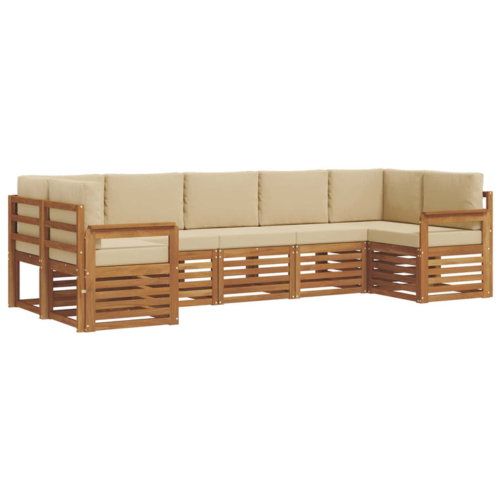Sektionalsofa sæt med pude 7 pcs Naturlig og Beige