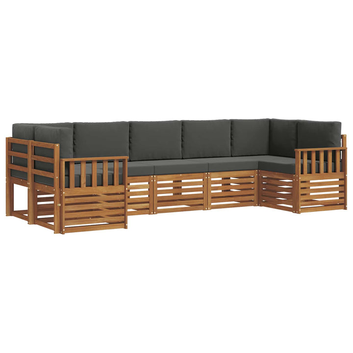 Sektionalsofa sæt med pude 7 pcs Naturlig og Antracit