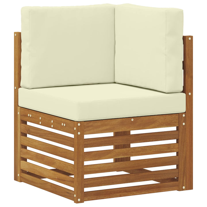 Sektionalsofa sæt med pude 7 pcs Naturlig og Fløde