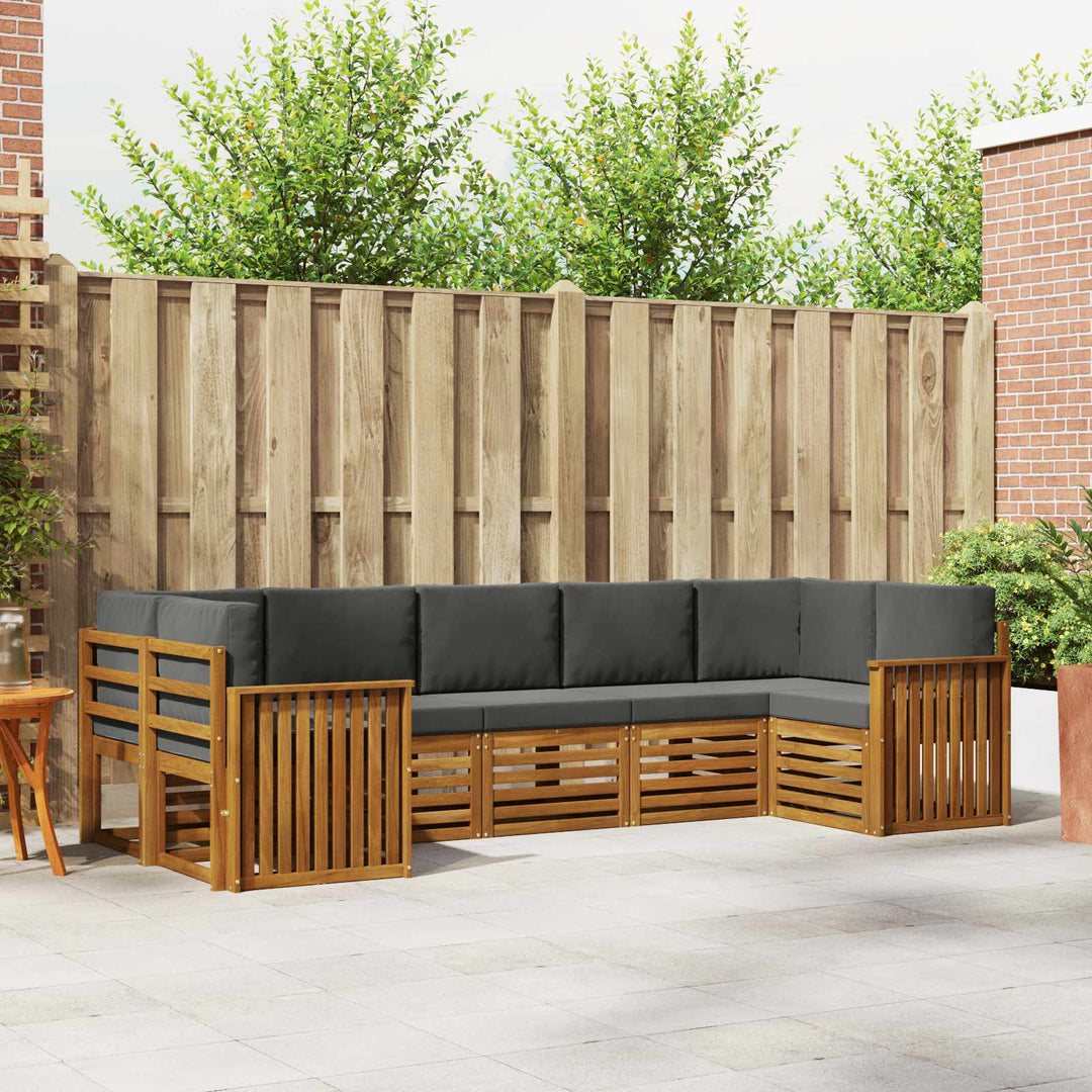 Sektionalsofa sæt med pude 7 pcs Naturlig og Antracit