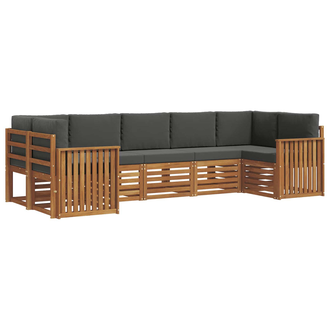 Sektionalsofa sæt med pude 7 pcs Naturlig og Antracit