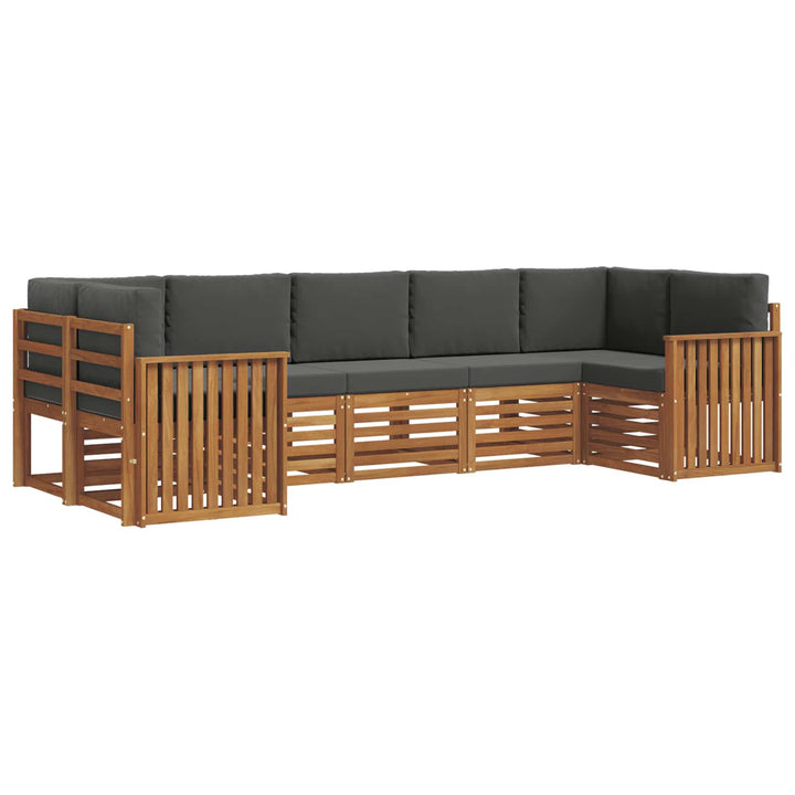 Sektionalsofa sæt med pude 7 pcs Naturlig og Antracit