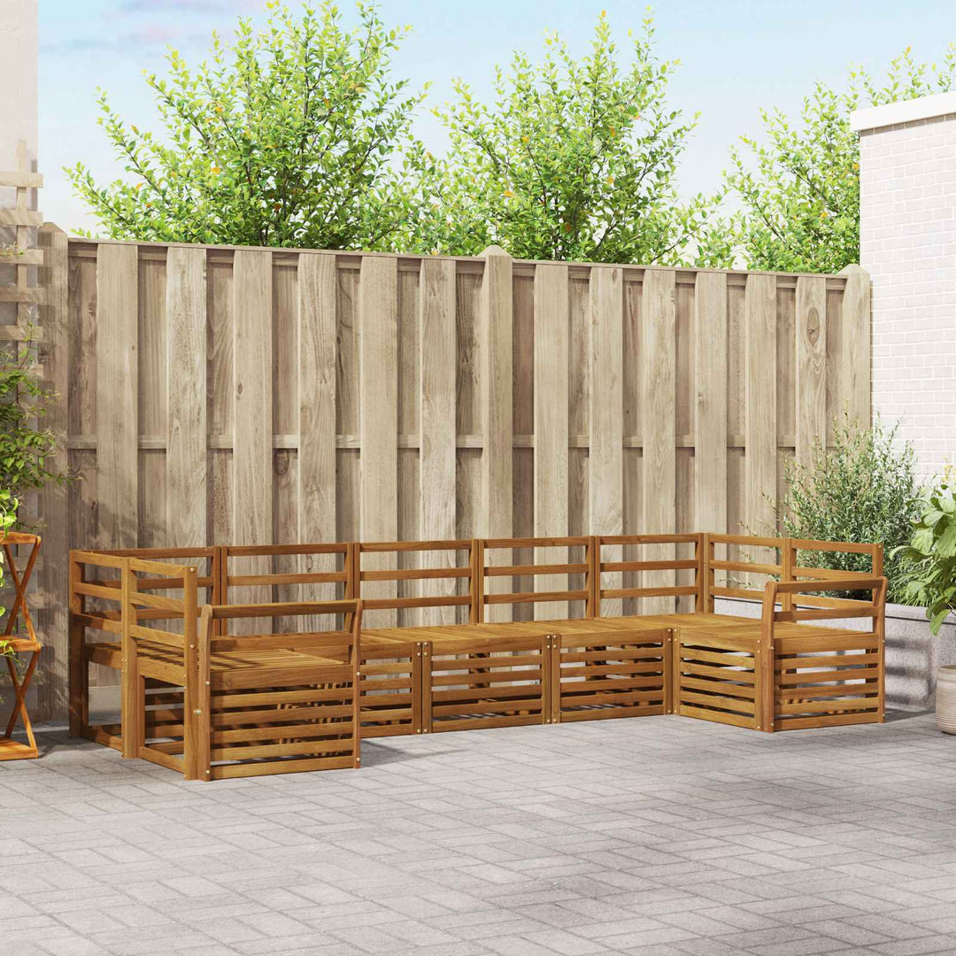 Sektionalsofa sæt 7 pcs Naturfarvet