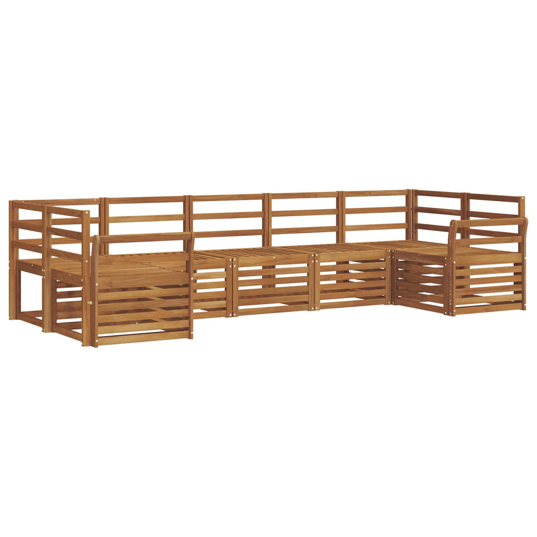 Sektionalsofa sæt 7 pcs Naturfarvet