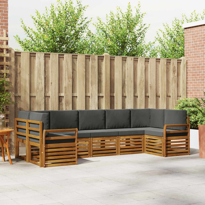 Sektionalsofa sæt med pude 7 pcs Naturlig og Antracit