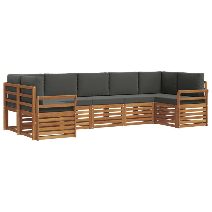 Sektionalsofa sæt med pude 7 pcs Naturlig og Antracit