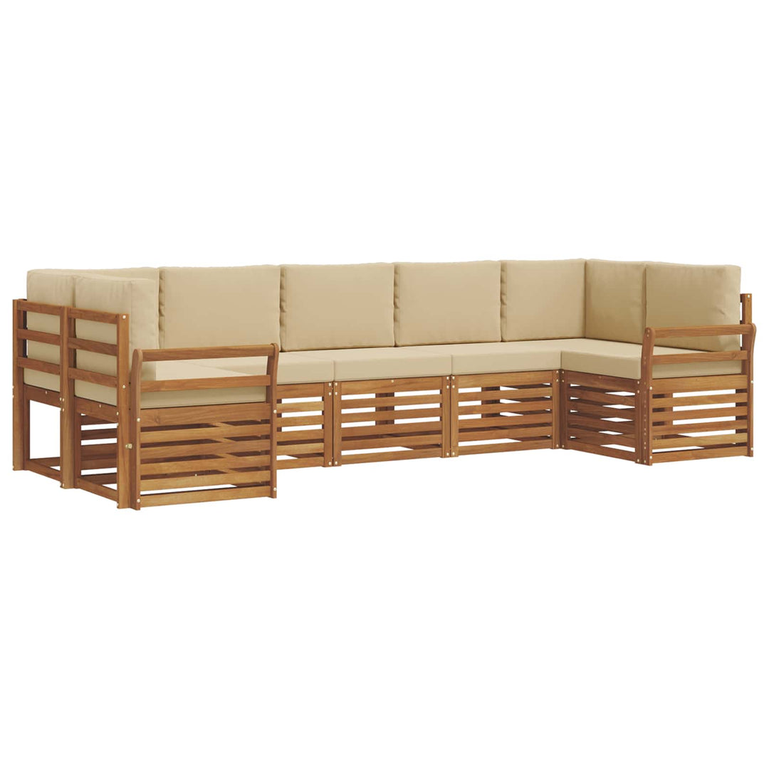 Sektionalsofa sæt med pude 7 pcs Naturlig og Beige