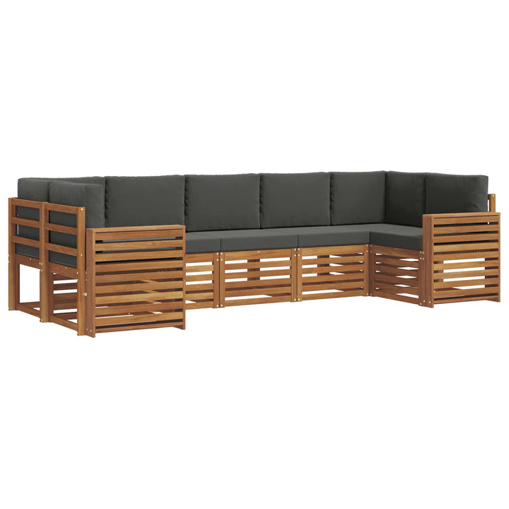 Sektionalsofa sæt med pude 7 pcs Naturlig og Antracit