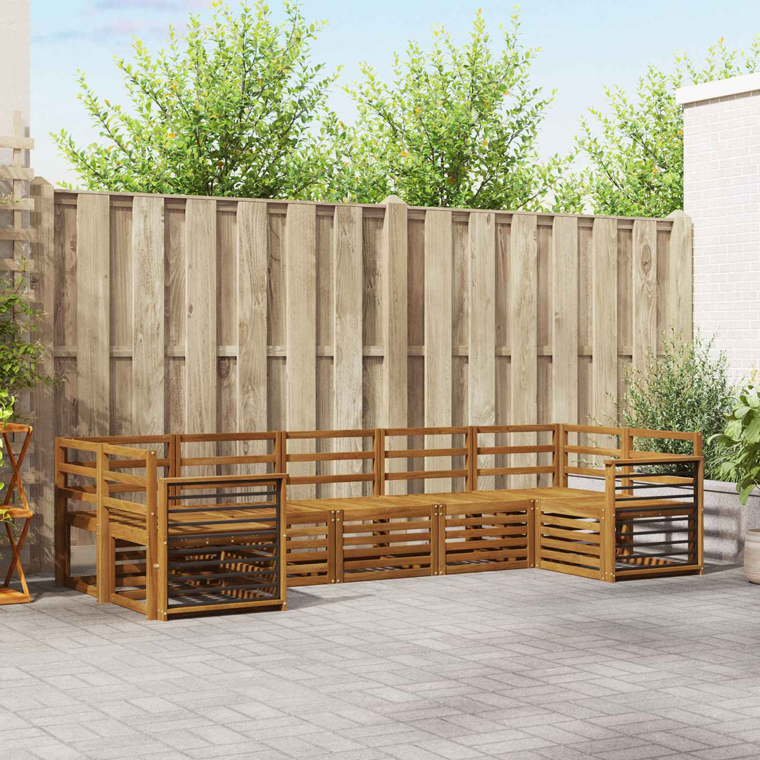 Sektionalsofa sæt 7 pcs Naturfarvet