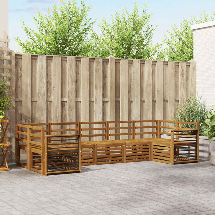 Sektionalsofa sæt 7 pcs Naturfarvet