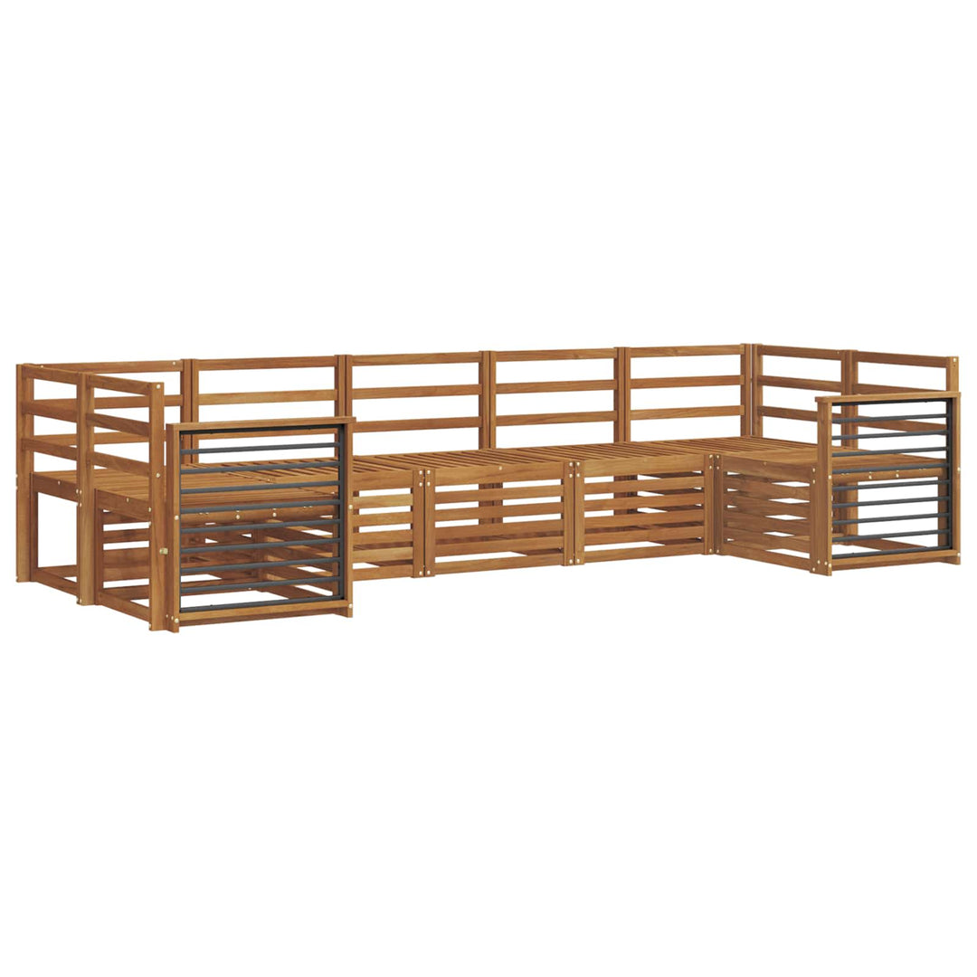 Sektionalsofa sæt 7 pcs Naturfarvet