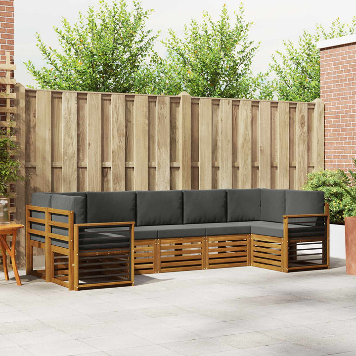 Sektionalsofa sæt med pude 7 pcs Naturlig og Antracit