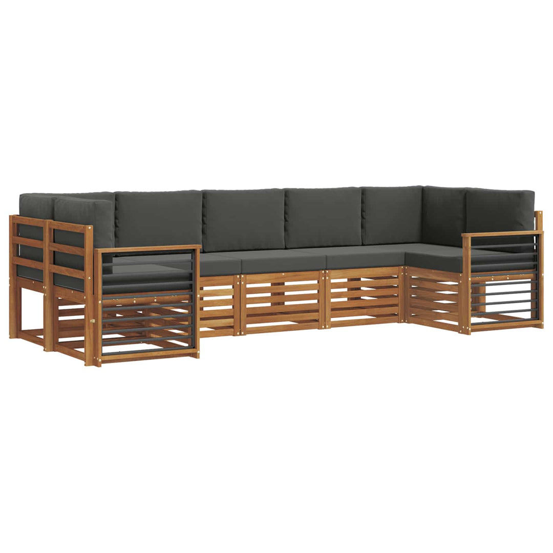 Sektionalsofa sæt med pude 7 pcs Naturlig og Antracit