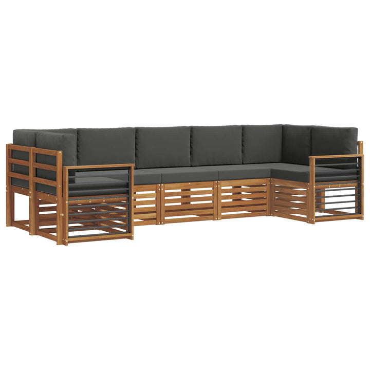 Sektionalsofa sæt med pude 7 pcs Naturlig og Antracit