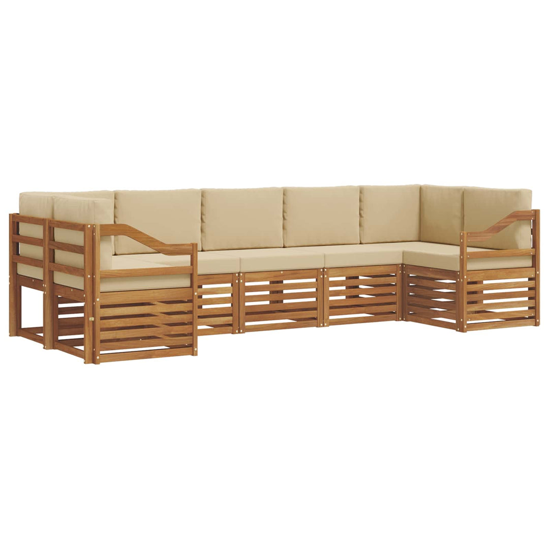 Sektionalsofa sæt med pude 7 pcs Naturlig og Beige