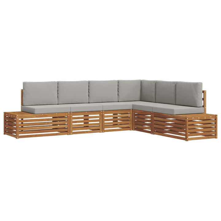 Udendørs sofagruppe Naturlig og Lys Grå 273 x 213,5 x 73 cm
