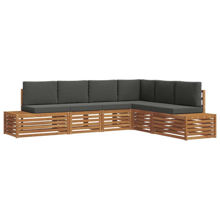 Udendørs sofagruppe Naturlig og Antracit 273 x 213,5 x 73 cm