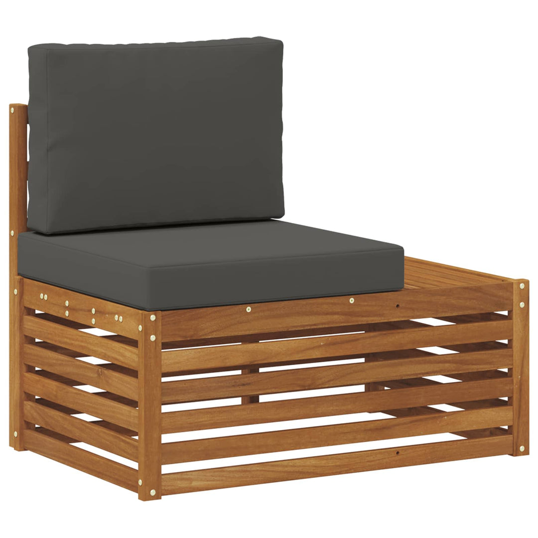 Udendørs sofagruppe Naturlig og Antracit 273 x 213,5 x 73 cm