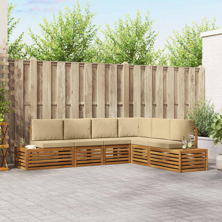 Udendørs sofagruppe Naturlig og Beige 273 x 213,5 x 73 cm
