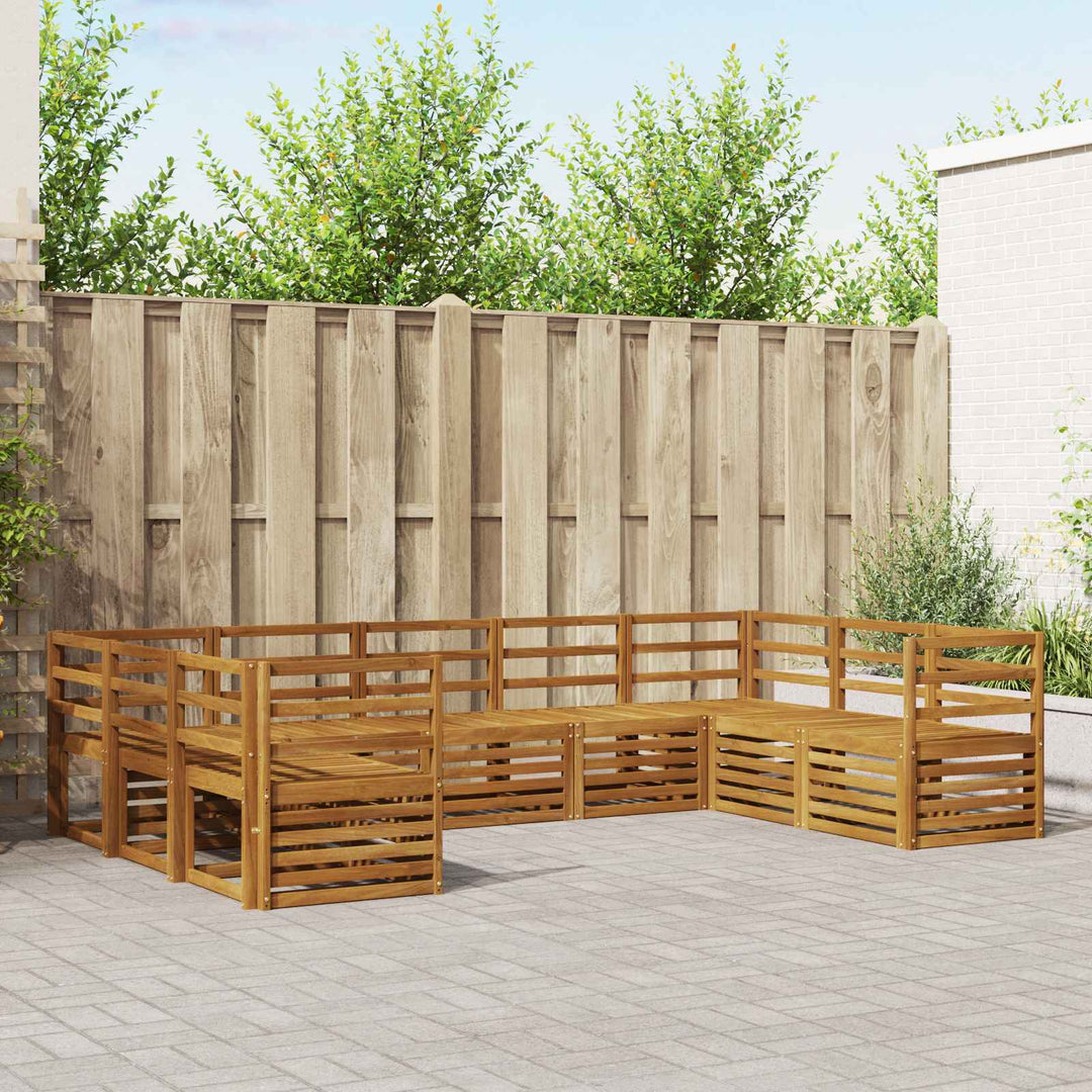 Sektionalsofa sæt 9 pcs Naturfarvet