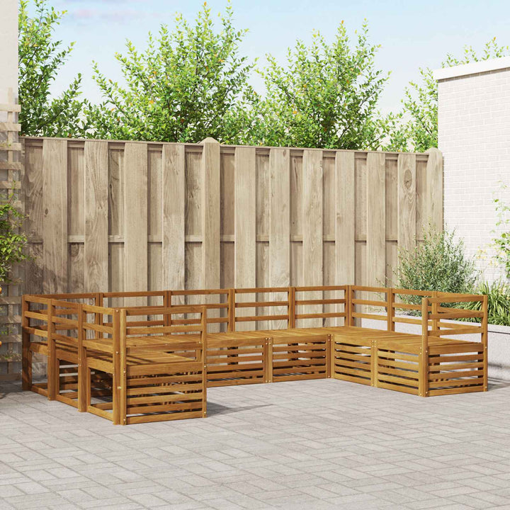 Sektionalsofa sæt 9 pcs Naturfarvet