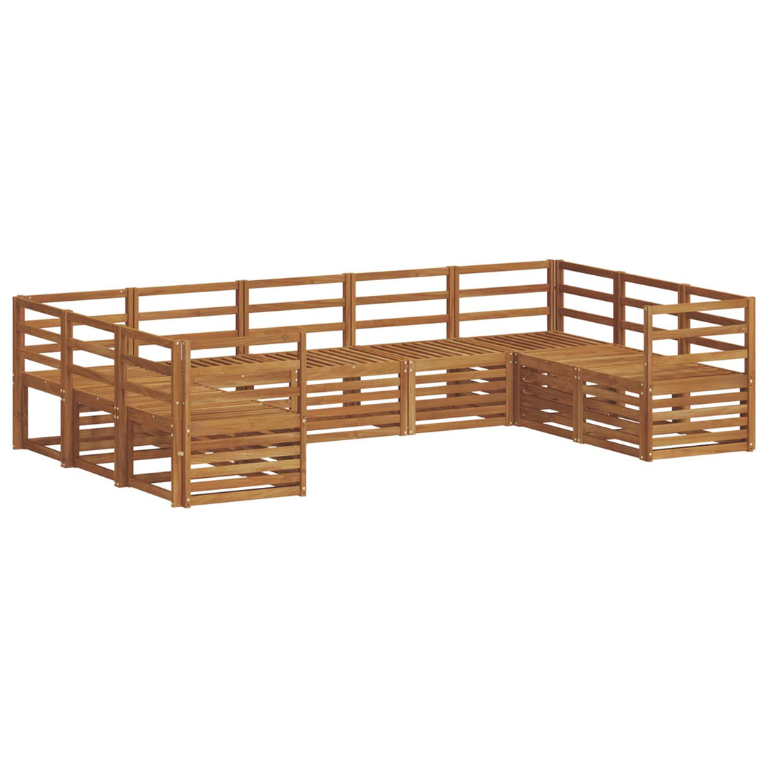 Sektionalsofa sæt 9 pcs Naturfarvet
