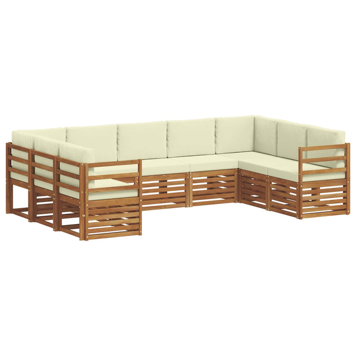 Sektionalsofa sæt med pude 9 pcs Naturlig og Fløde