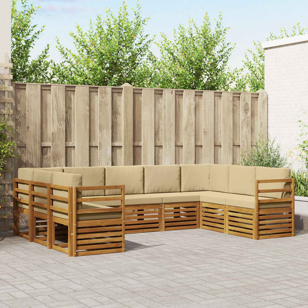 Sektionalsofa sæt med pude 9 pcs Naturlig og Beige