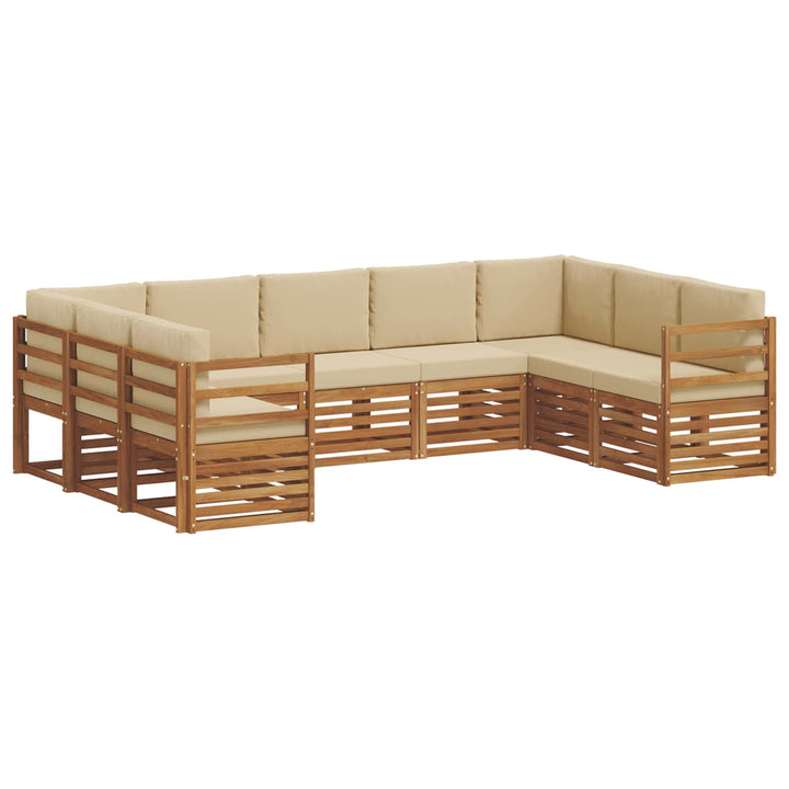Sektionalsofa sæt med pude 9 pcs Naturlig og Beige