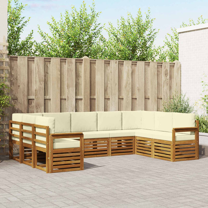 Sektionalsofa sæt med pude 9 pcs Naturlig og Fløde