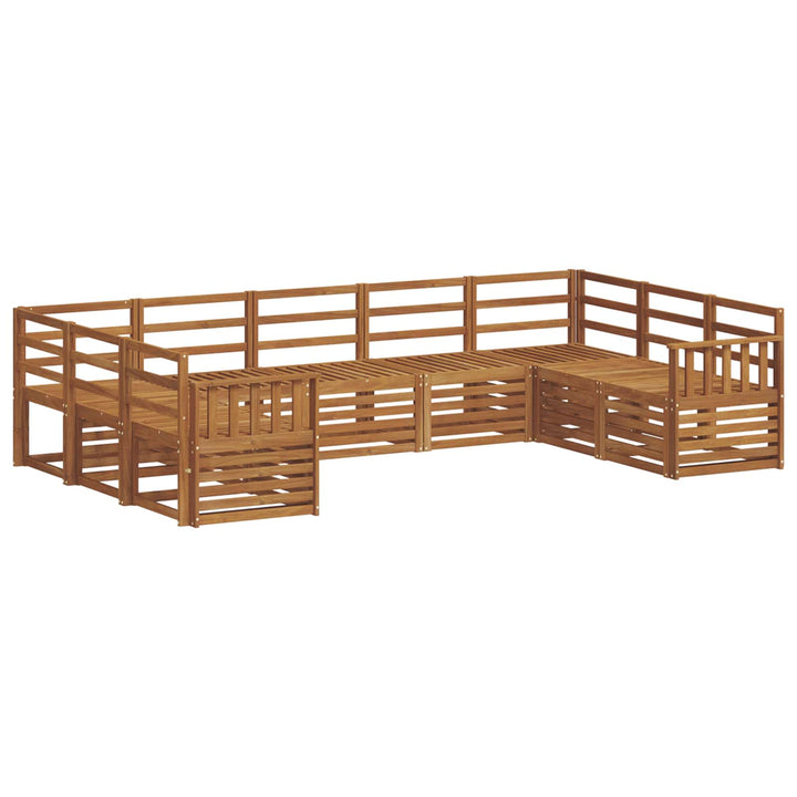 Sektionalsofa sæt 9 pcs Naturfarvet