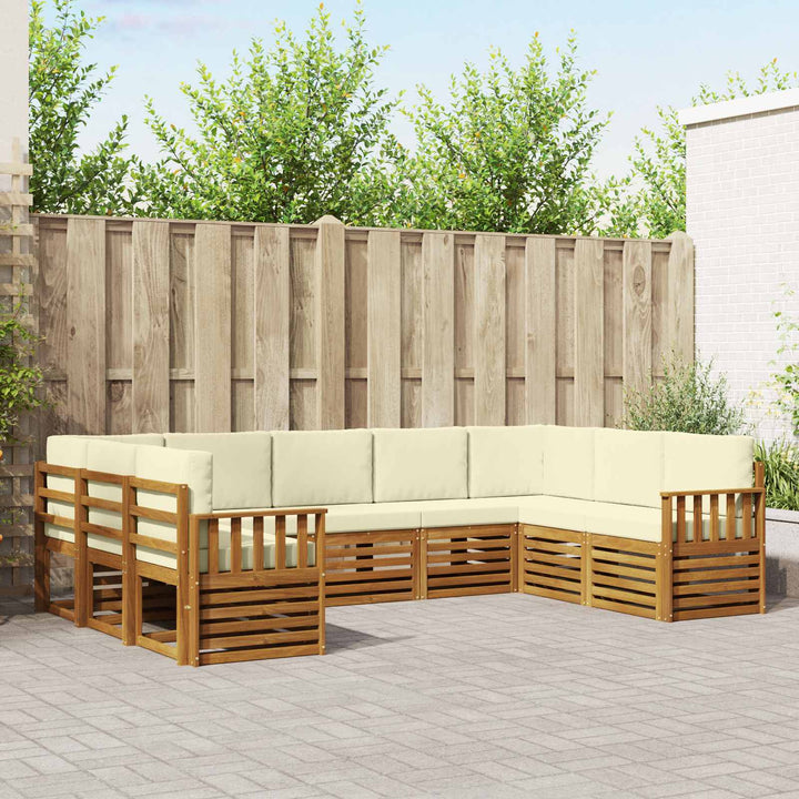 Sektionalsofa sæt med pude 9 pcs Naturlig og Fløde