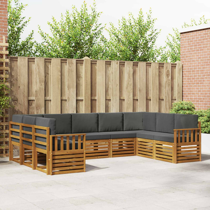 Sektionalsofa sæt med pude 9 pcs Naturlig og Antracit