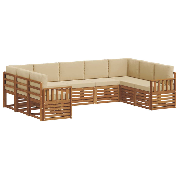 Sektionalsofa sæt med pude 9 pcs Naturlig og Beige