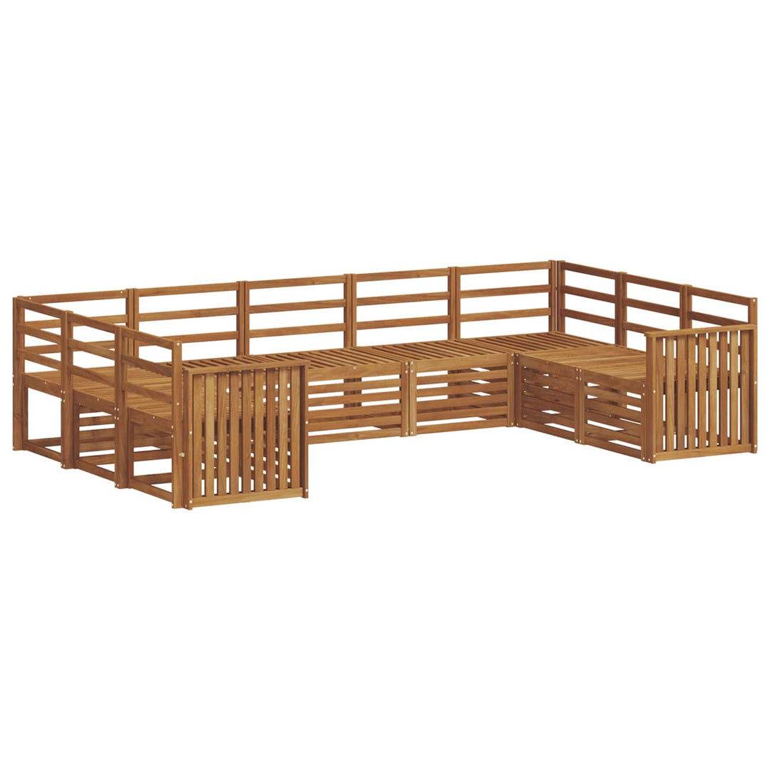 Sektionalsofa sæt 9 pcs Naturfarvet