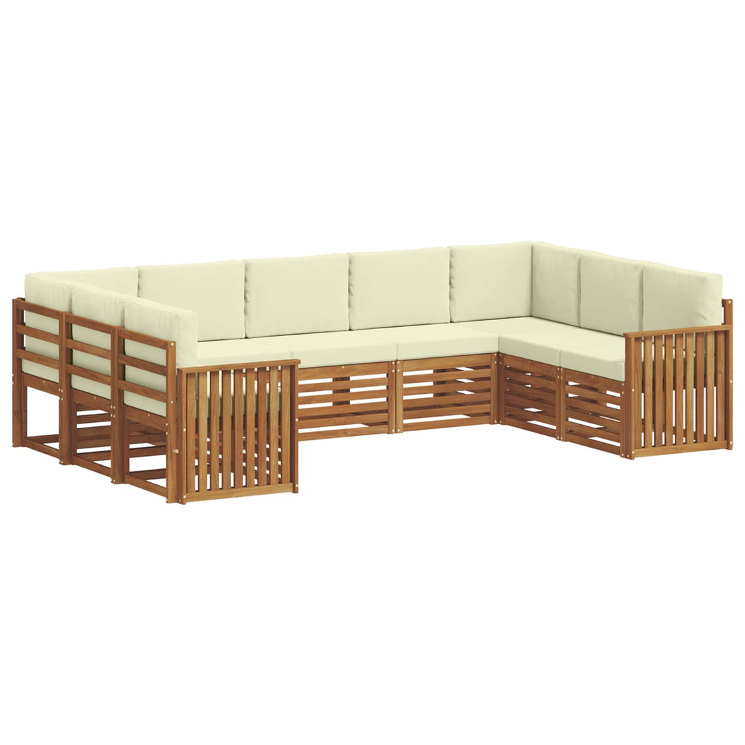 Sektionalsofa sæt med pude 9 pcs Naturlig og Fløde