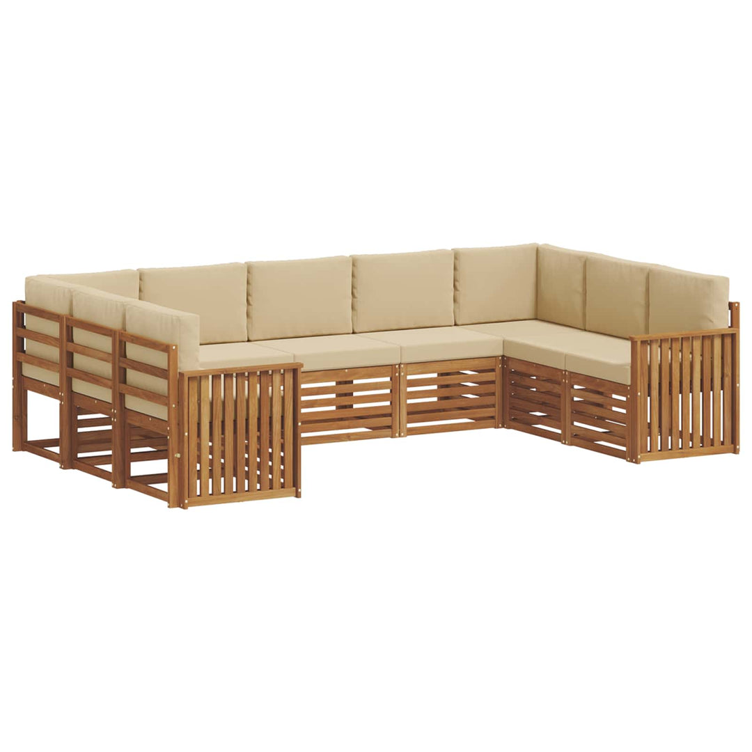 Sektionalsofa sæt med pude 9 pcs Naturlig og Beige